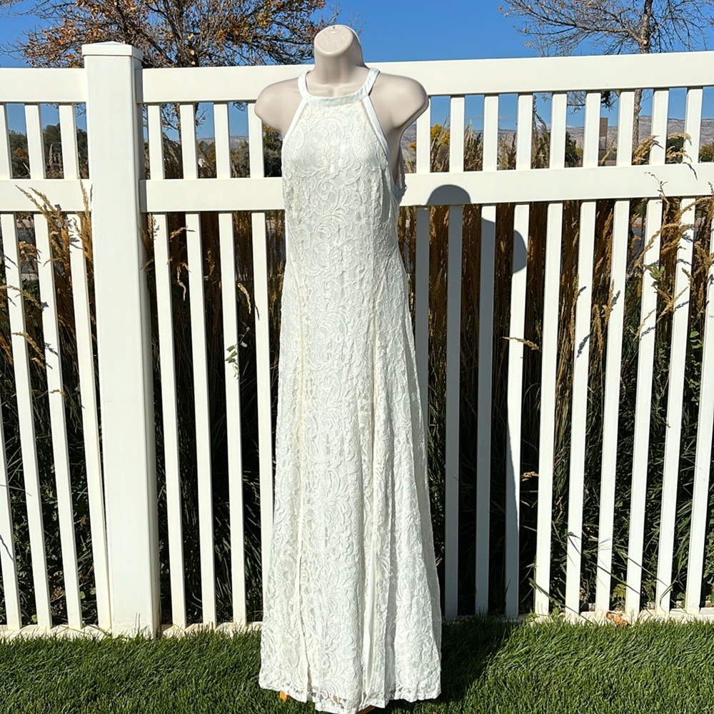 GUESS Cream Gown NWT, Front Slits